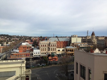 View of Ballarat 
from the apartment